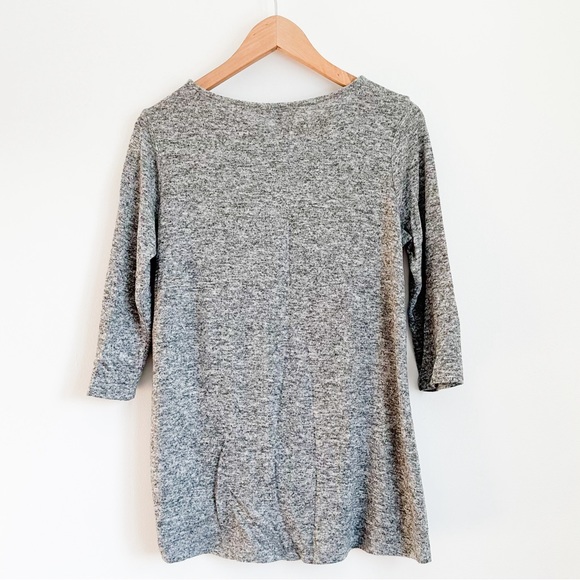 Gibson super soft marled grey twist tunic top - Picture 2 of 5